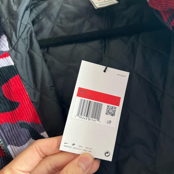 Supreme Nikr Arc Corduroy Hooded Jacket ( Red Camo ) - Picture 6 of 11